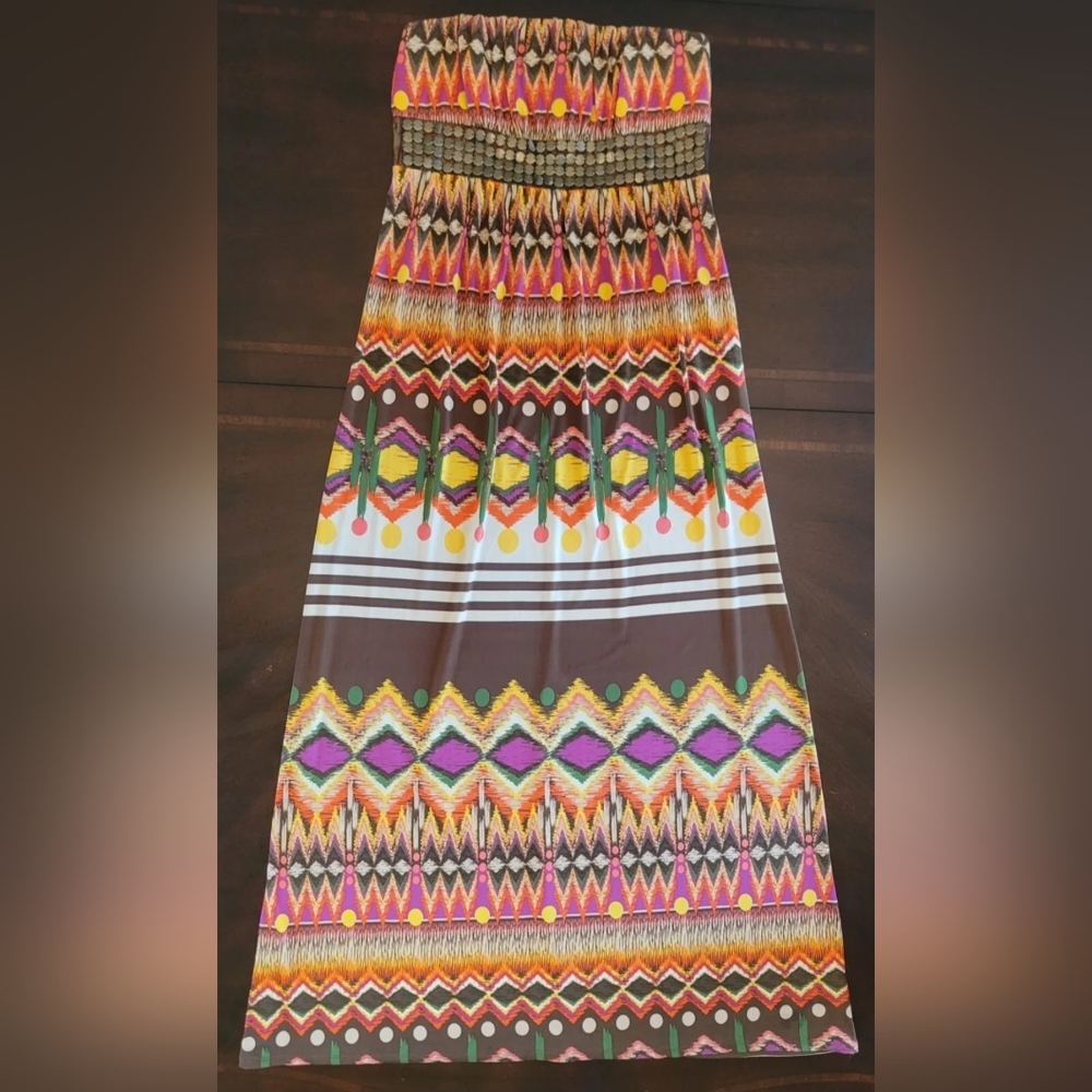 Long Strapless Women's Dress, As U Wish Brand, Size M.